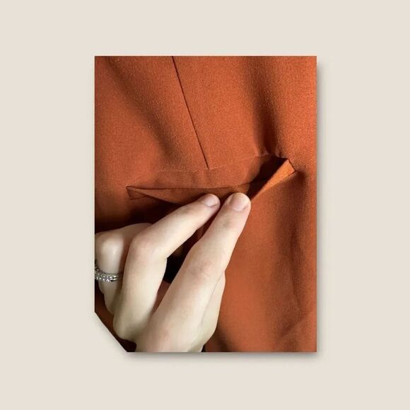 Leith High Waisted Flare Pants Brown Spice Size Medium - Picture 8 of 11